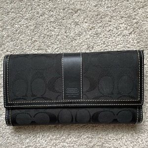 Coach Trifold Wallet with Checkbook Holder